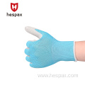 Hespax Rubber Foam Latex Palm Coated Labour Gloves